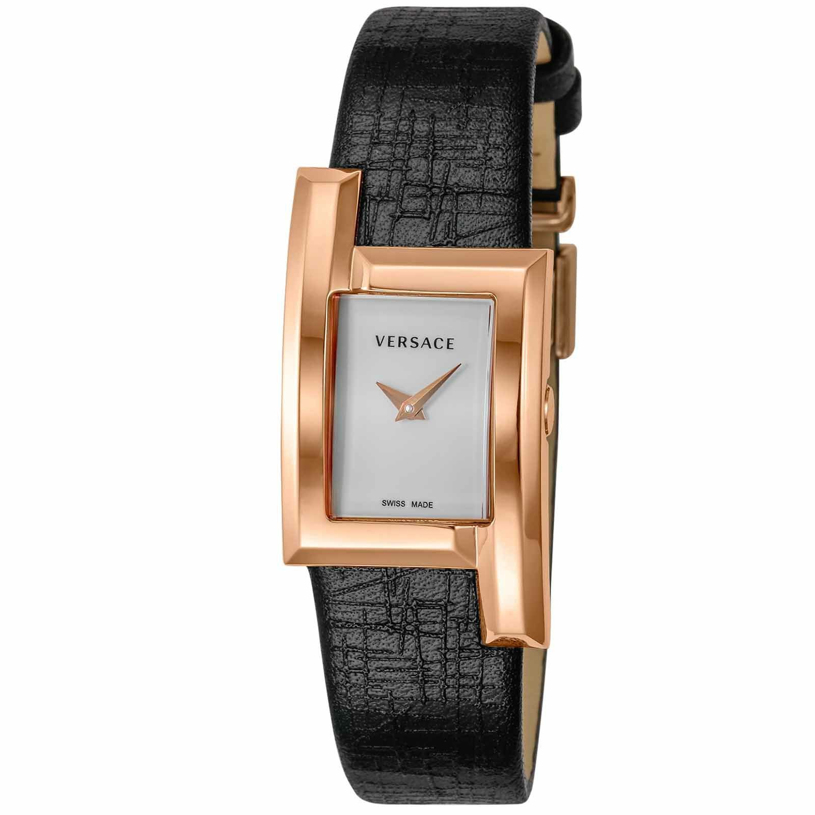 美品 定価145.200円◇VERSACE GRECA ICON 日本未発売 グレカ アイコン クォーツ 腕時計 ヴェルサーチ メデューサ レザーベルト レディース VERSACE』の腕時計から、グレカ模様をタキメーターの外側に刻印した