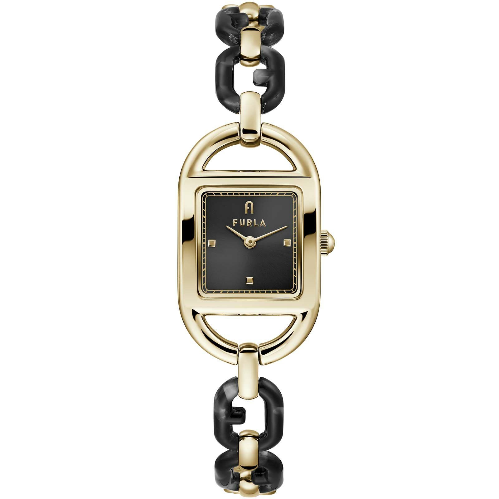 【未使用品】　FURLA 　CHAIN SQUARE　黒文字盤　電池交換済 FURLA CHAIN SQUARE | WORLD WIDE WATCH Official Online Shop