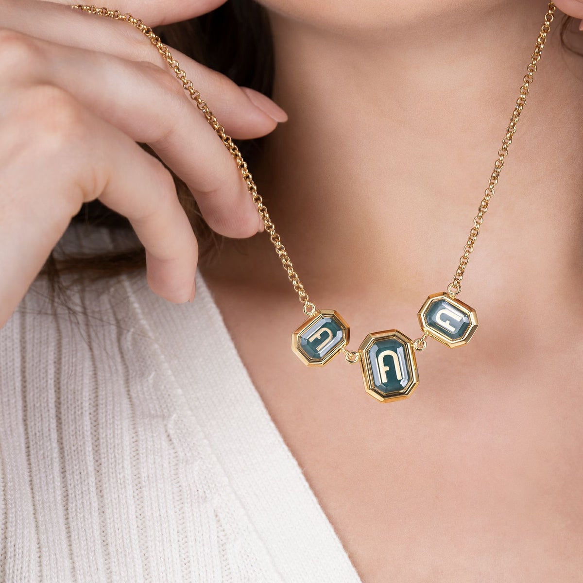 FURLA  OCTAGONAL NECKLACE フルラ フルラオクタゴナルネックレス / FJ0323NTU