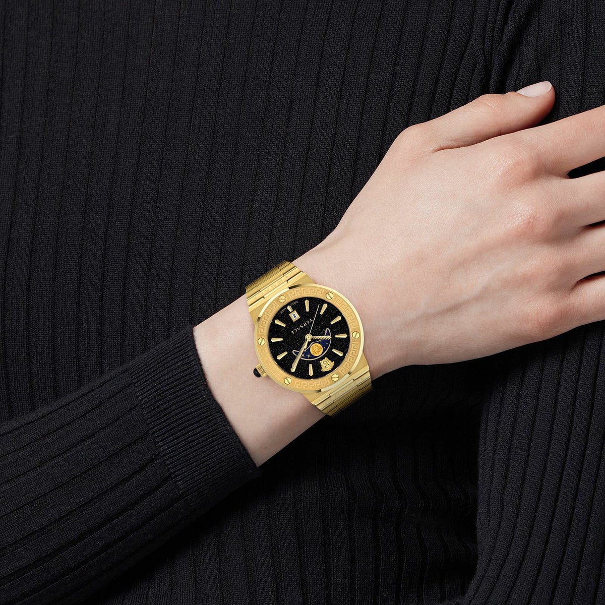 Versace  GRECA LOGO MOONPHASE ヴェルサーチェ グレカ ロゴ ムーンフェーズ  / VE7G00323