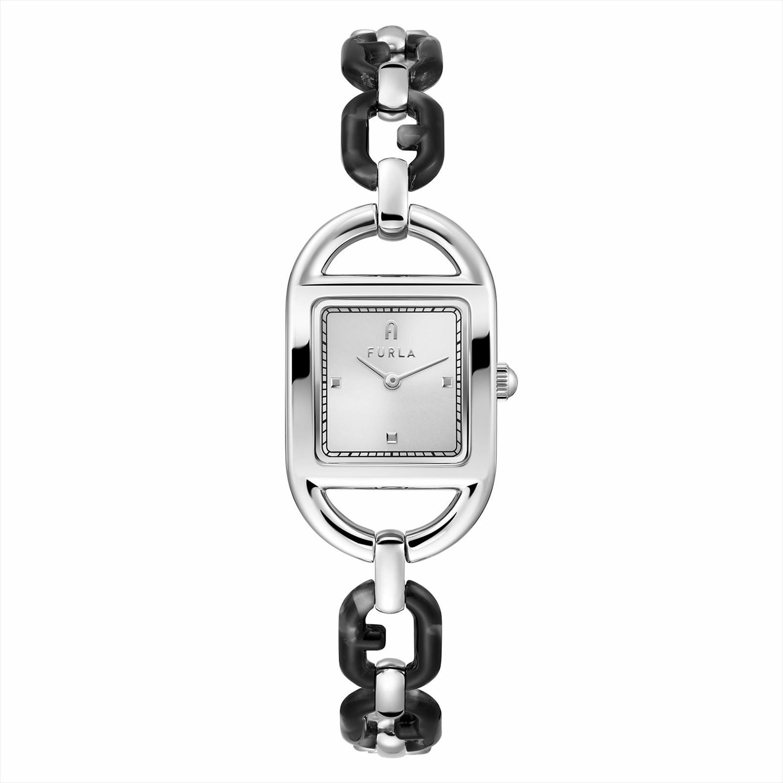 【未使用品】　FURLA 　CHAIN SQUARE　黒文字盤　電池交換済 フルラ フルラ チェーンスクエア / WW00026001L1 | WORLD WIDE WATCH