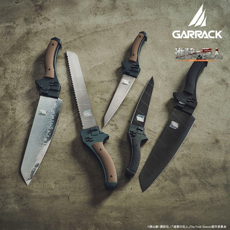 GARRACK 進撃の巨人 ギャラック 進撃の巨人×関市の包丁超硬質ブレード包丁　3徳包丁(ダマスカス) /NIN-3H-SK-DK
