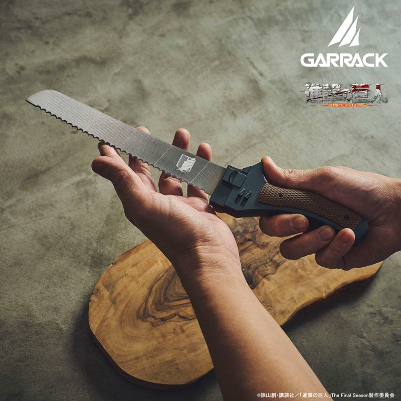 GARRACK 進撃の巨人 ギャラック 進撃の巨人×関市の包丁超硬質ブレード包丁  パン切り包丁 /NIN-PH-SK-SV