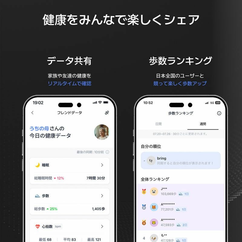 b.ring (サイズ8)ブリング スマートリング Proモデル チタン ローズゴールド  / BP085TNRG1