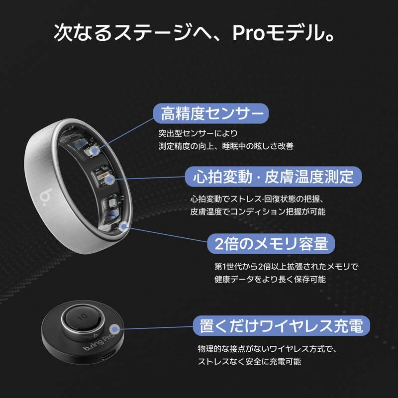 b.ring (サイズ12)ブリング スマートリング Proモデル チタン ローズゴールド  / BP125TNRG1